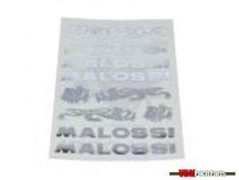 Sticker set chrome 11cm x 17cm 12-Pieces Malossi