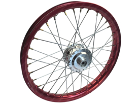 Spaakvelg Achterzijde 17 Inch 1.40 Breed Geanodiseerd Rood - Gepolijst Rigida! Puch Maxi