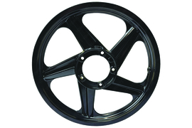 Stervelg voorzijde 14 Inch Gepoedercoat Zwart (RAL 9005) 14 x 1.50 Puch Maxi Radical