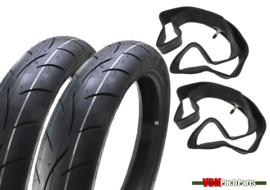 17 Inch 100/80/17 Sava/Mitas MC50 Semislick Race Tyre Set