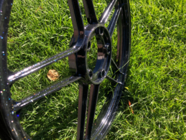 5 Star Alloy Cast Wheel 17 Inch Powdercoated Black with Flakes! 17 x 1.35 Puch Maxi