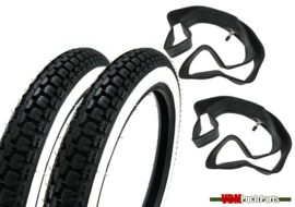 17 inch 2.75 Anlas NR-7 Tyre set (White wall)