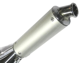 Exhaust Bullit Chrome - Aluminium 28mm Puch Maxi