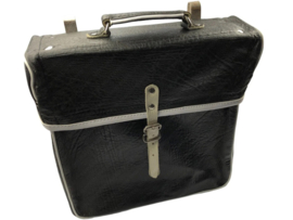 Gepäckträgertasche Schwarz/Weiß 30x30x10cm