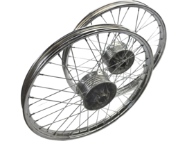 Spaakvelg set 19 Inch 1.20 Smal Staal Italcerchio A-Kwaliteit! Tomos 2L / 3L / Puch MV / VS / MS / Etc