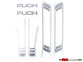 Lines sticker set PVC transfers chrome (Puch Maxi S)