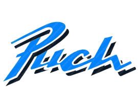 Aufkleber Blau/Schwarz Puch