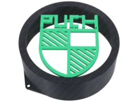 Polraddeckel Schwarz - Grün Breit Puch Maxi