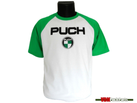 T-Shirt Puch Retro white/green