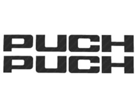 Aufkleber Satz Schwarz 150mm x 20mm Puch