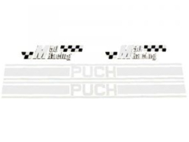 Aufkleber Satz Weiß Puch M50 Racing