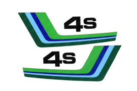 Aufkleber Satz Seitelteil 2-Stück Puch Monza Grand Prix 4S