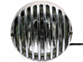 Headlight 160mm Polished Prison Caferacer Style! Big Bottom mounting Universal