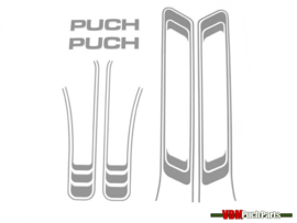 Lines sticker set PVC transfers silver metallic (Puch Maxi S)