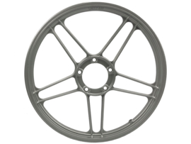 5 Star Alloy Cast Wheel 17 Inch Powdercoated Grey / SIlver 17 x 1.35 Puch Maxi