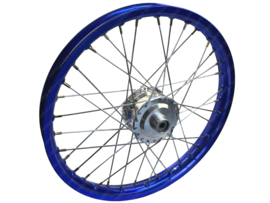 Spaakvelg Achterzijde 17 Inch 1.40 Breed Geanodiseerd Blauw - Gepolijst Rigida! Puch Maxi