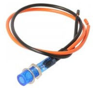 Indicator Lamp Blue 8mm - 12 Volt Universal