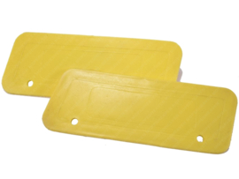 Platten Satz Vorne Gepäckträger / Korbchen Gelb Original! Puch