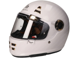 Helm Integral Retro MT Jarama SV Solid Glanz Weiß - Gold