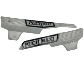 Trim plate set side covers Stainless steel Black Puch Maxi N