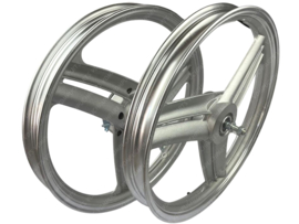 Velgen set 17 Inch x 1.60 Grijs / Zilver Model als Grimeca Puch Maxi