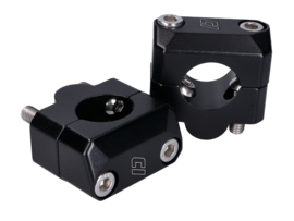 Handlebar clamp adapter set Fatbar! 22mm > 28,6mm Black Doppler universal