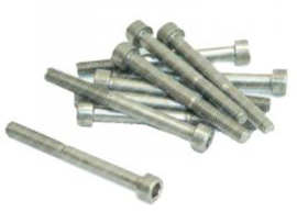Inbusbout Gedeelte draad RVS M6 x 60mm DIN 912