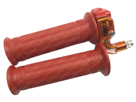 Throttle Handle set Red / Orange Plastic Lusito M88 22mm Universal
