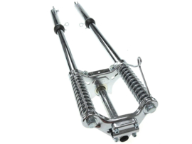EBR Voorvork chopper 83cm met veren (Chroom)