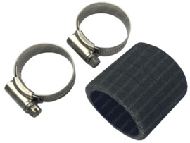 Manifold rubber set 35mm Silicone Matt Black Polini / Keihin / Stage6 / PWK / Universal