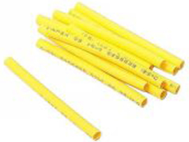 Shrink tubes Yellow 2.0mm x 40mm 10-Pieces