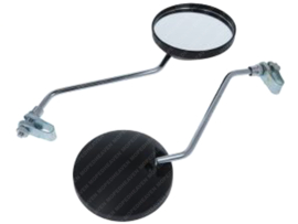 Clamp mirror set Black - Chrome Universal