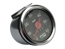 Tacho VDO Nachbau Schwarz - Puch Aufdruck 60Km/h - 48mm Universal