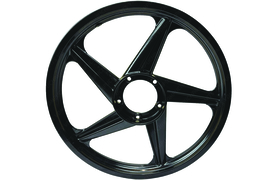 Stervelg achterzijde 16 Inch Gepoedercoat Zwart (RAL 9005) 16 x 1.35 Puch Maxi Radical