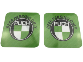 Coaster set Puch Beer Parking Only