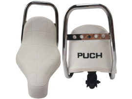 Chopperzadel Wit / Chroom Beugel Puch Maxi