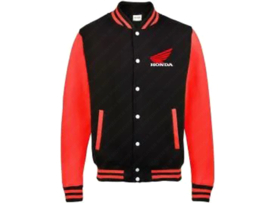 Baseball Jacket Zwart - Rood Honda