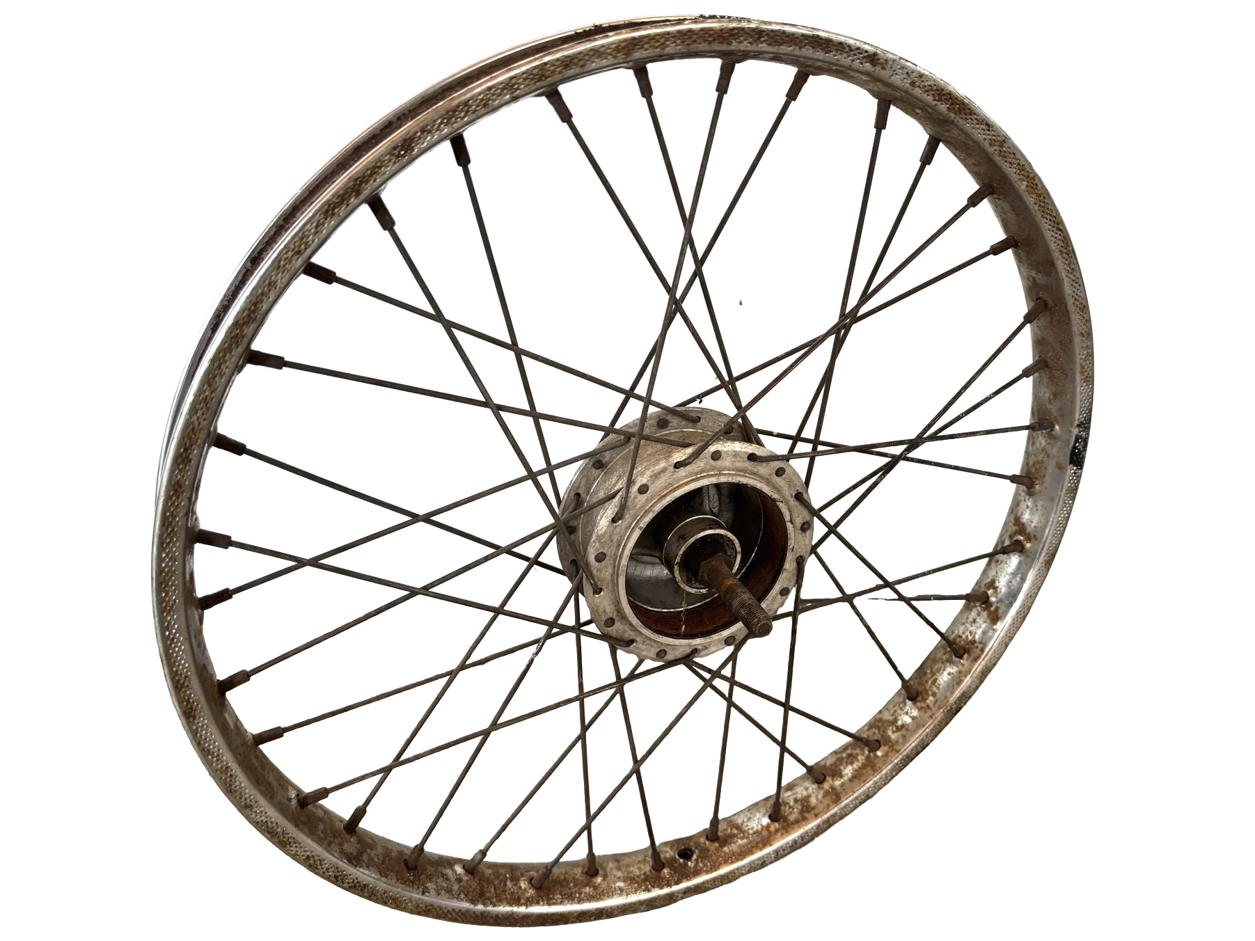 17 Inch spaakwiel voorzijde Puch Maxi N