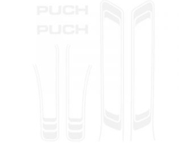 Lijnen sticker set PVC transfers wit (Puch Maxi S)