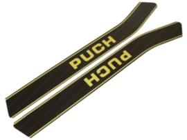 Aufkleber Satz Tank Schwarz / Gold Puch Monza