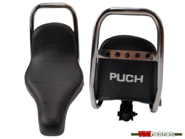 Choppersaddle black / chrome bracket Puch Maxi