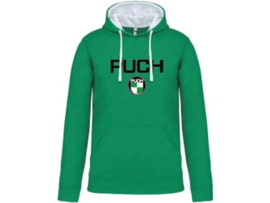 Hoodie met Logo & Opdruk Groen - Wit Puch