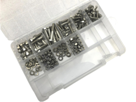 Assortiment Bouten - Moeren - Ringen Zeskant M6 RVS 150-Delig