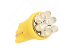 Insteeklamp T10 Wedge LED Oranje 12 Volt Universeel