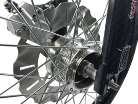 Spaakvelg Schijfrem set Compleet 17 Inch 1.40 Breed Geanodiseerd - Gepolijst Rigida! (EBR Voorvork Hydraulisch) VDMRacing! Puch Maxi