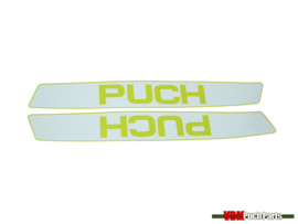 Tank transfer sticker set white/yellow Puch Maxi