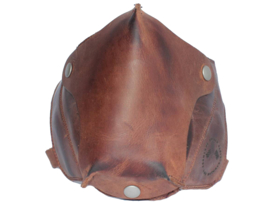 Gesichtmaske Leder Café Racer Vintage Brown