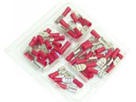 Assortment set Cable lugs Red 50-Pieces Universal