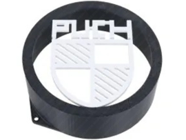 Polraddeckel Schwarz - Weiß Breit Puch Maxi