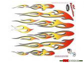 Sticker set  yellow / red 7-Pieces Flames